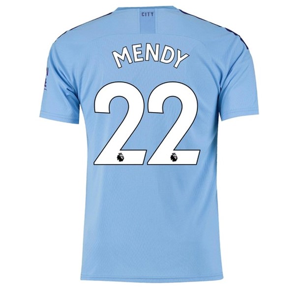 Trikot Manchester City NO.22 Mendy Heim 2019-20 Blau Fussballtrikots Günstig